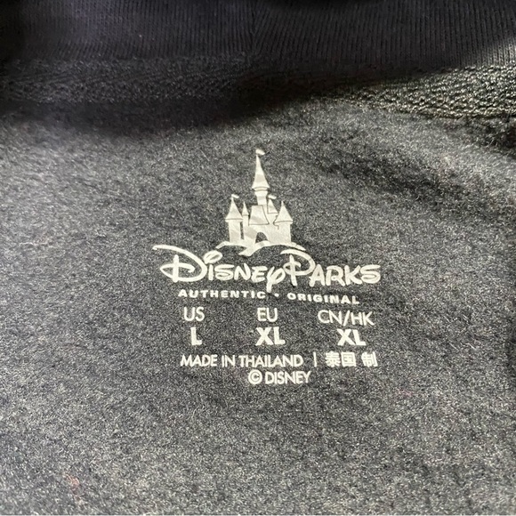 Disney Parks Disney World 2018 Full Zip Hoodie Black w/Front & Back Graphic, L - Picture 8 of 10